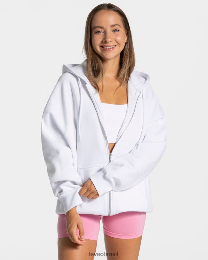 roupas mulheres TEVEO FJ4TZV18 jaqueta superdimensionada de doces branco