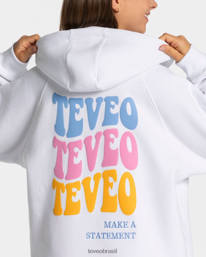 roupas mulheres TEVEO FJ4TZV18 jaqueta superdimensionada de doces branco