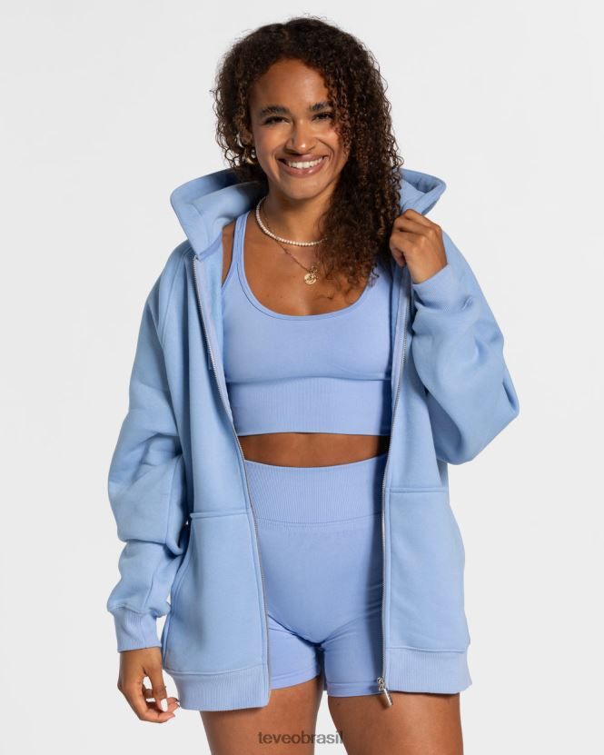 roupas mulheres TEVEO FJ4TZV20 declaração jaqueta oversized azul