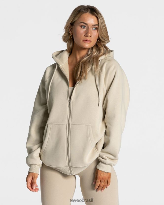 roupas mulheres TEVEO FJ4TZV30 declaração jaqueta oversized areia