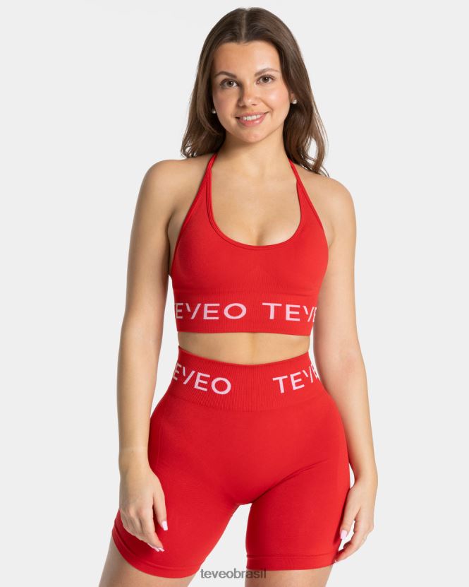 roupas mulheres TEVEO FJ4TZV295 colar de assinatura bh vermelho