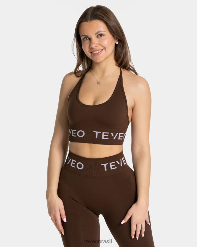 roupas mulheres TEVEO FJ4TZV300 colar de assinatura bh marrom escuro