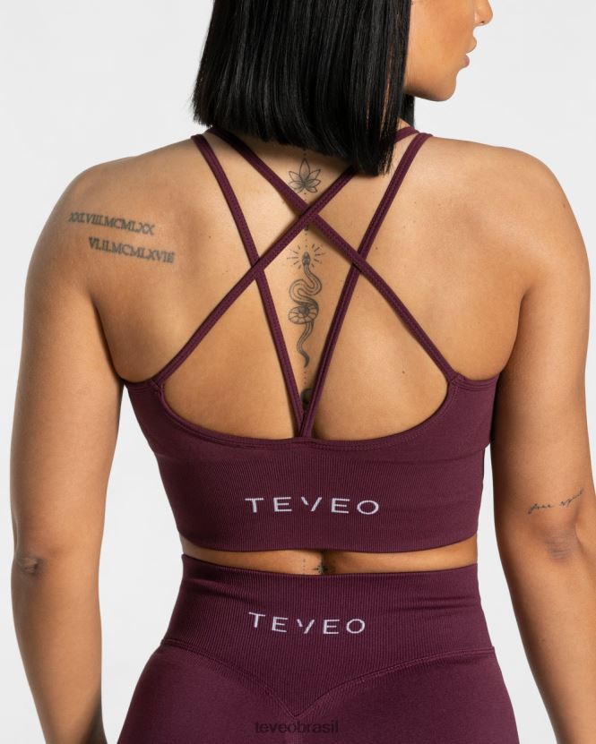 roupas mulheres TEVEO FJ4TZV328 sutiã de declaração ameixa