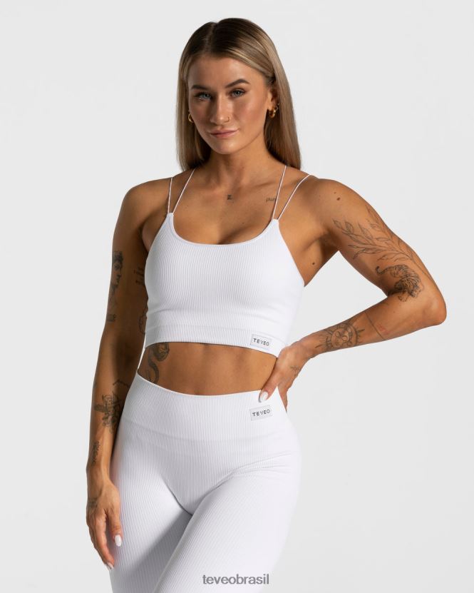 roupas mulheres TEVEO FJ4TZV414 top de alça elegante branco