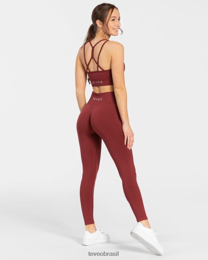 roupas mulheres TEVEO FJ4TZV101 legging atemporal vinho vermelho