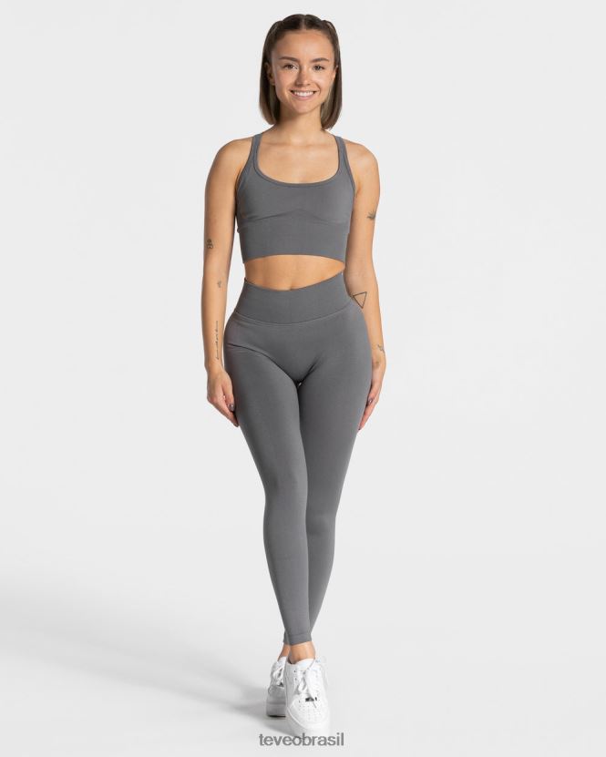 roupas mulheres TEVEO FJ4TZV110 legging com franzido grafite