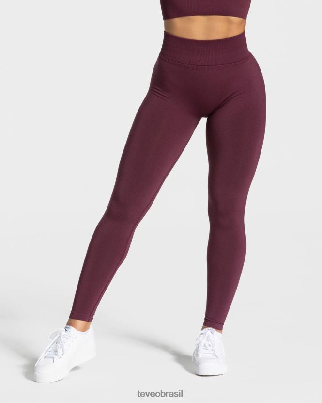 roupas mulheres TEVEO FJ4TZV115 legging com franzido ameixa