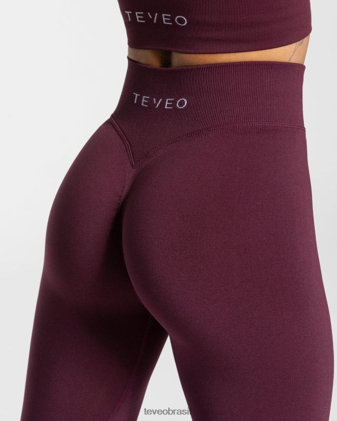 roupas mulheres TEVEO FJ4TZV115 legging com franzido ameixa