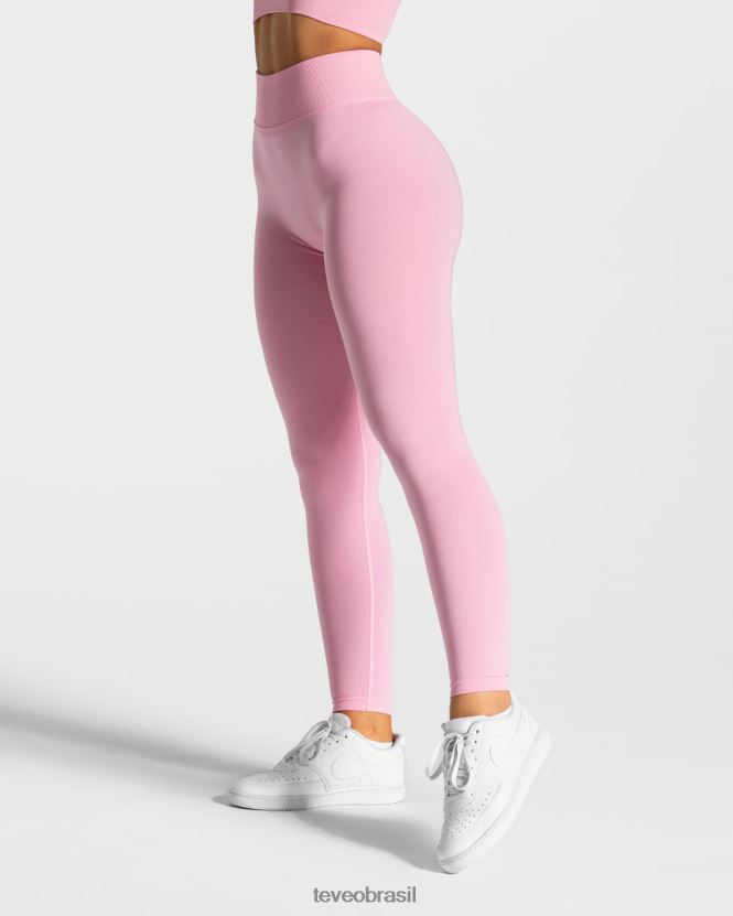 roupas mulheres TEVEO FJ4TZV116 legging com franzido rosa