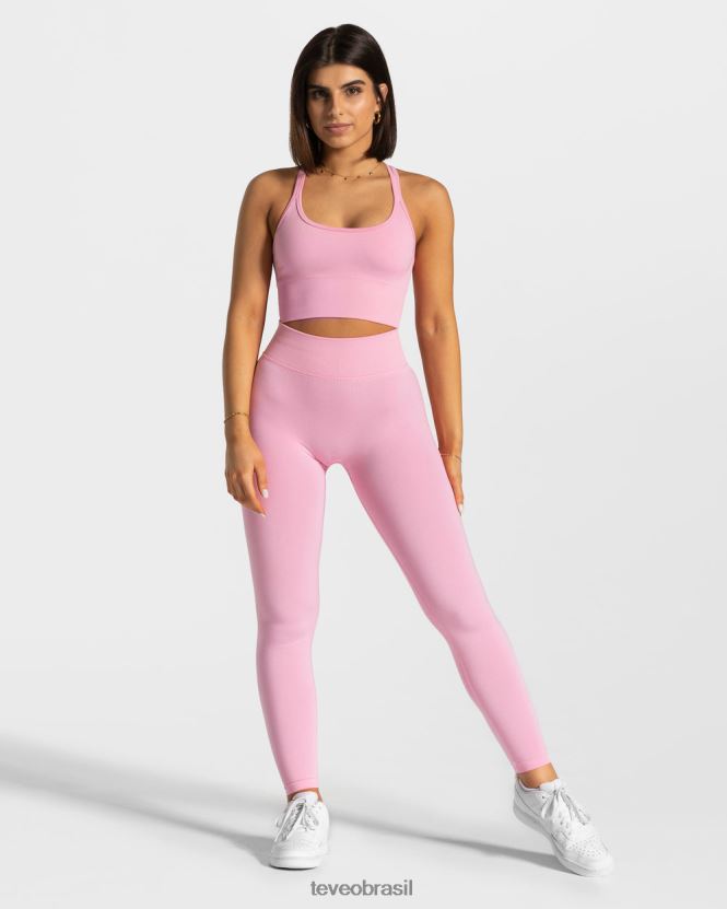 roupas mulheres TEVEO FJ4TZV116 legging com franzido rosa