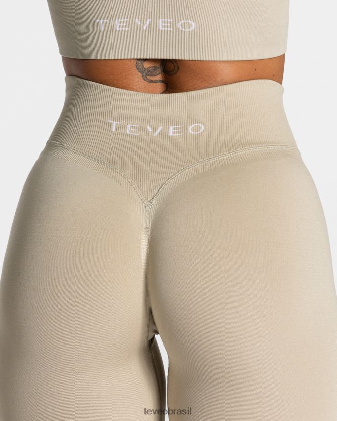 roupas mulheres TEVEO FJ4TZV117 legging com franzido areia