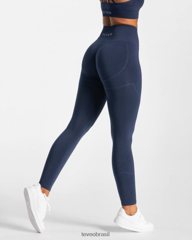 roupas mulheres TEVEO FJ4TZV131 verdadeiras leggings azul escuro