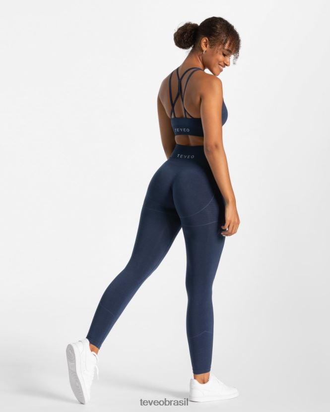 roupas mulheres TEVEO FJ4TZV131 verdadeiras leggings azul escuro