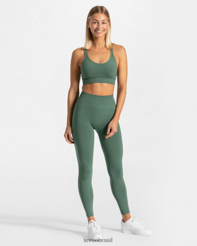 roupas mulheres TEVEO FJ4TZV132 verdadeiras leggings verde escuro