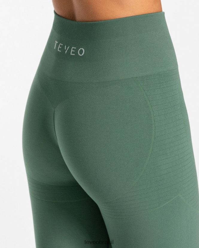 roupas mulheres TEVEO FJ4TZV132 verdadeiras leggings verde escuro