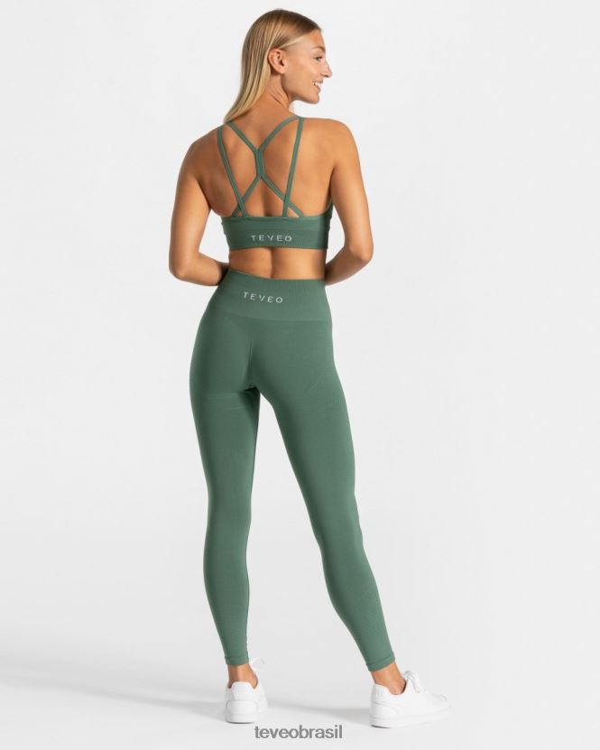 roupas mulheres TEVEO FJ4TZV132 verdadeiras leggings verde escuro