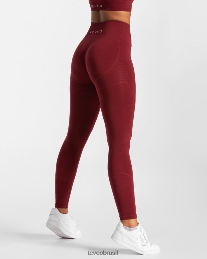 roupas mulheres TEVEO FJ4TZV135 verdadeiras leggings Borgonha