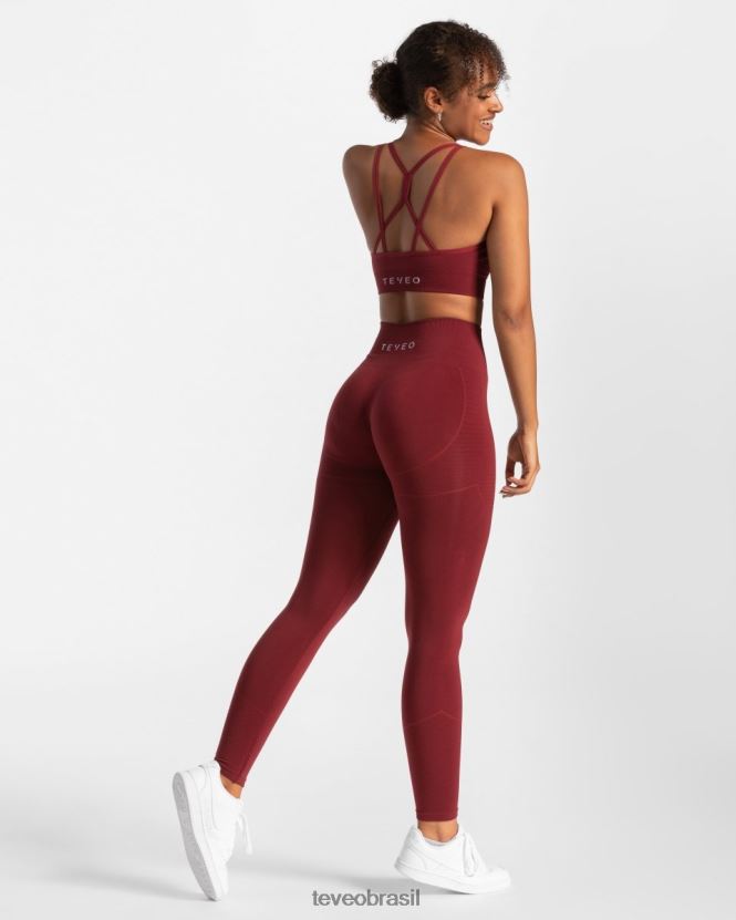 roupas mulheres TEVEO FJ4TZV135 verdadeiras leggings Borgonha