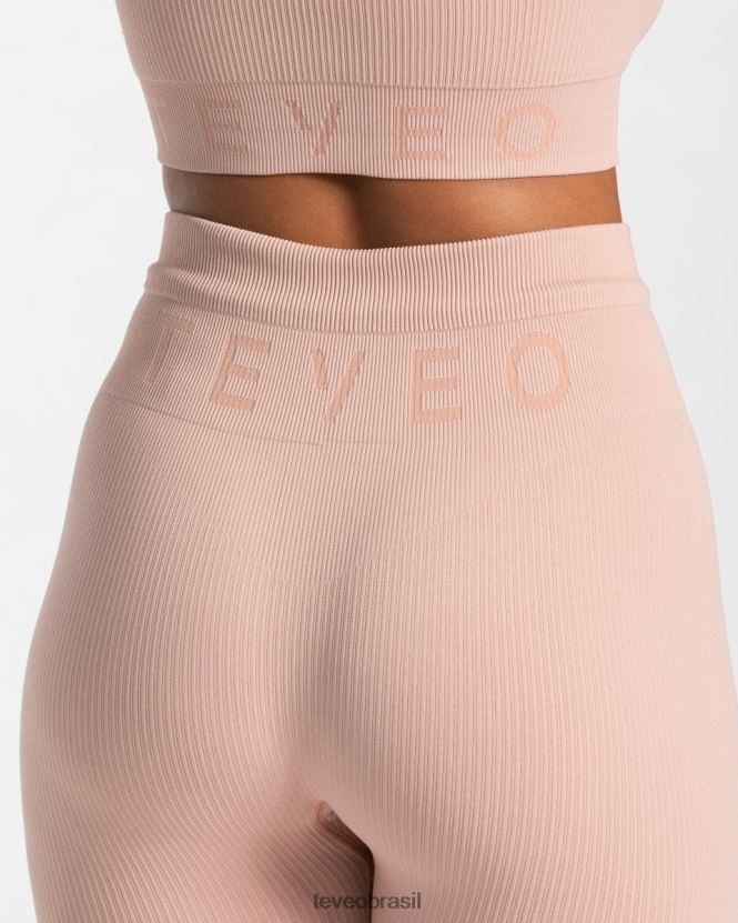 roupas mulheres TEVEO FJ4TZV140 leggings com nervuras rosa velho