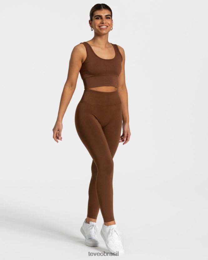 roupas mulheres TEVEO FJ4TZV148 leggings de sensação caramelo