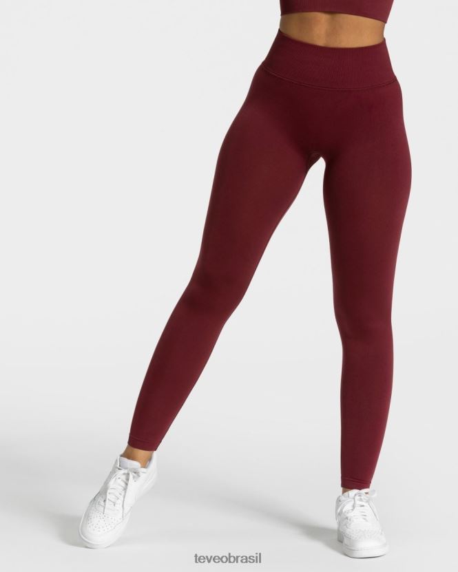 roupas mulheres TEVEO FJ4TZV152 leggings de sensação vinho vermelho