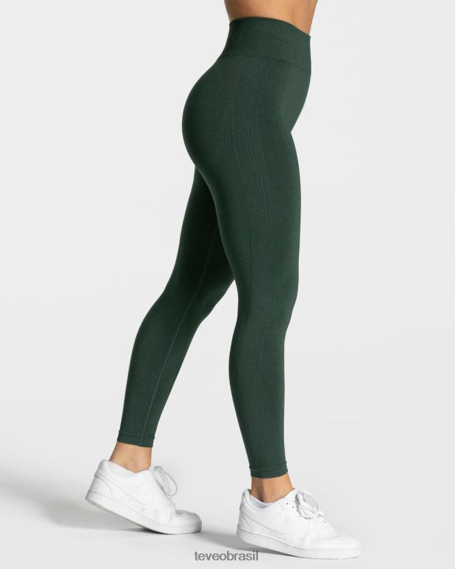 roupas mulheres TEVEO FJ4TZV165 legging de foco verde escuro