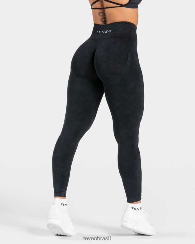 roupas mulheres TEVEO FJ4TZV49 leggings scrunch secretas ácidas preto