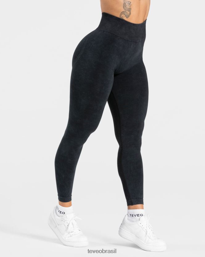 roupas mulheres TEVEO FJ4TZV49 leggings scrunch secretas ácidas preto