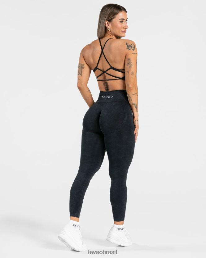 roupas mulheres TEVEO FJ4TZV49 leggings scrunch secretas ácidas preto