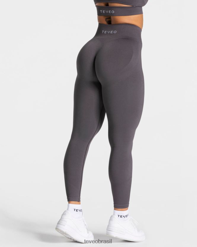 roupas mulheres TEVEO FJ4TZV53 elevar leggings cinza escuro