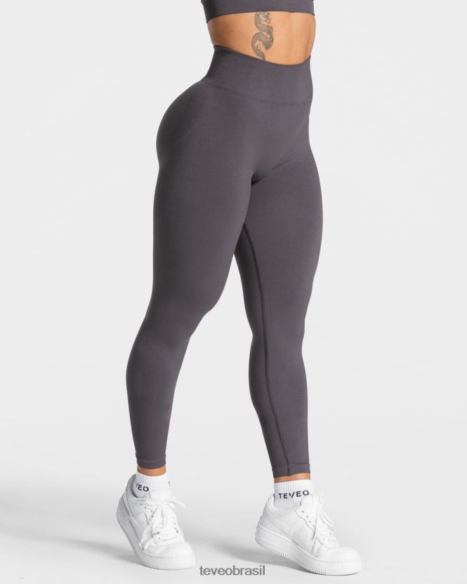 roupas mulheres TEVEO FJ4TZV53 elevar leggings cinza escuro