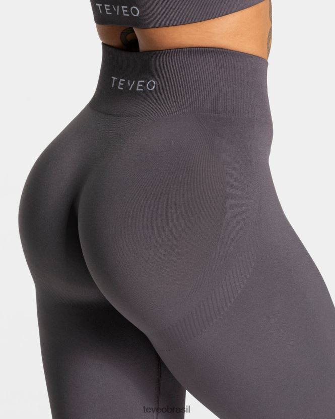 roupas mulheres TEVEO FJ4TZV53 elevar leggings cinza escuro