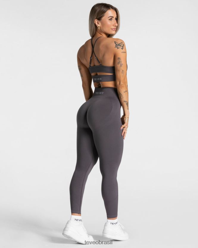 roupas mulheres TEVEO FJ4TZV53 elevar leggings cinza escuro