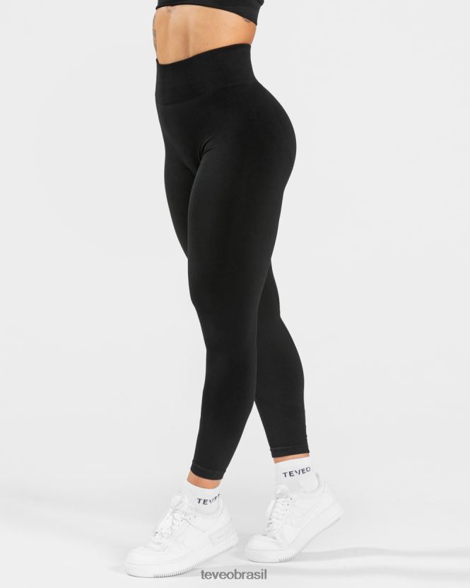 roupas mulheres TEVEO FJ4TZV54 elevar leggings preto