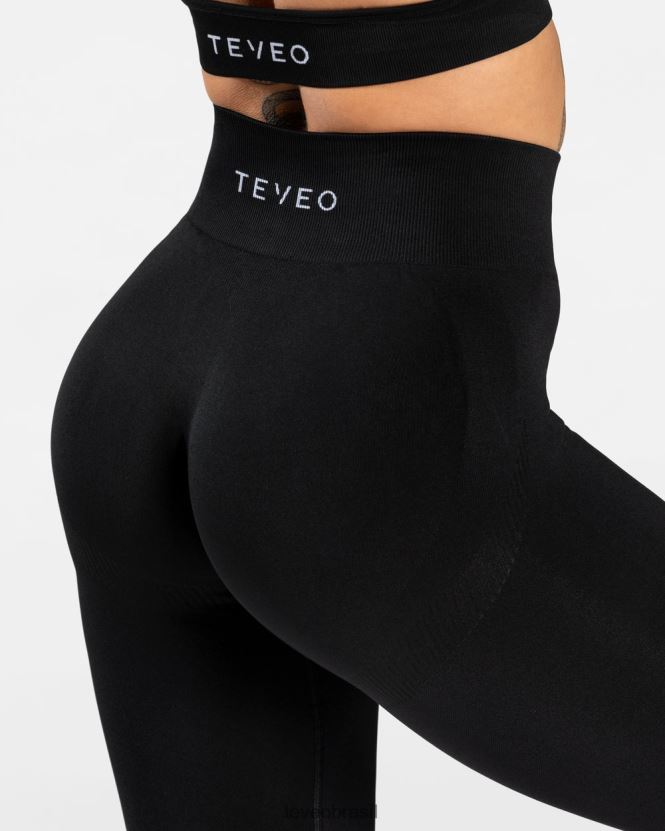 roupas mulheres TEVEO FJ4TZV54 elevar leggings preto