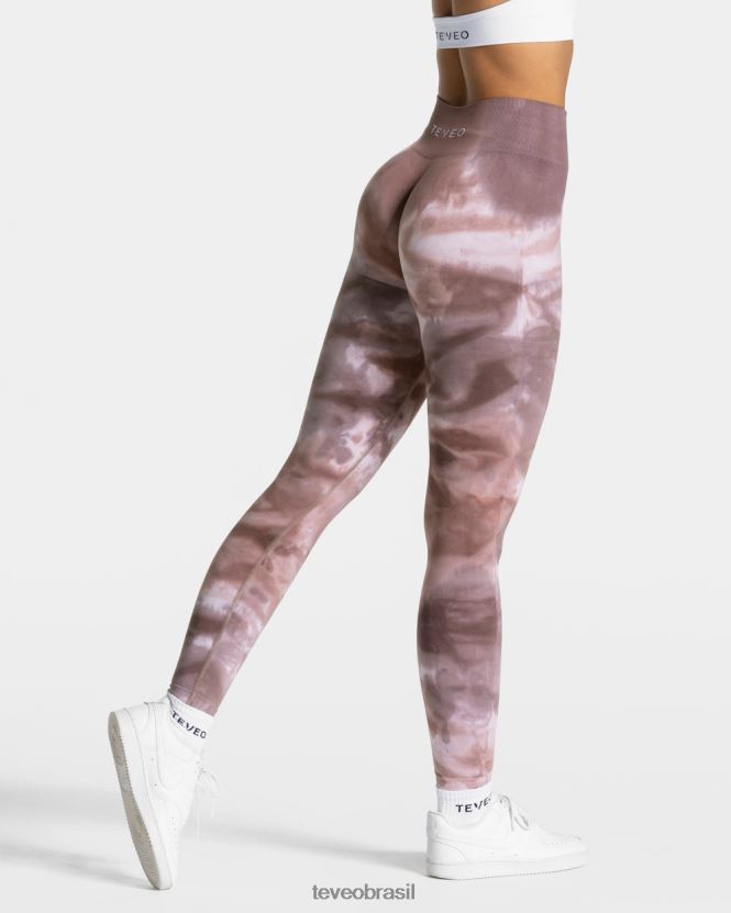 roupas mulheres TEVEO FJ4TZV56 legging tie-dye terra