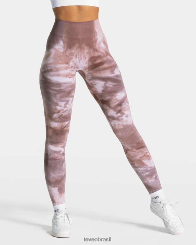 roupas mulheres TEVEO FJ4TZV56 legging tie-dye terra