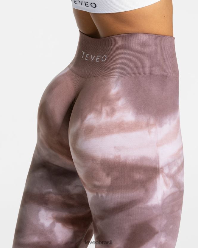 roupas mulheres TEVEO FJ4TZV56 legging tie-dye terra