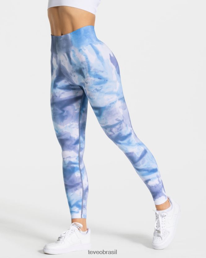 roupas mulheres TEVEO FJ4TZV58 legging tie-dye oceano