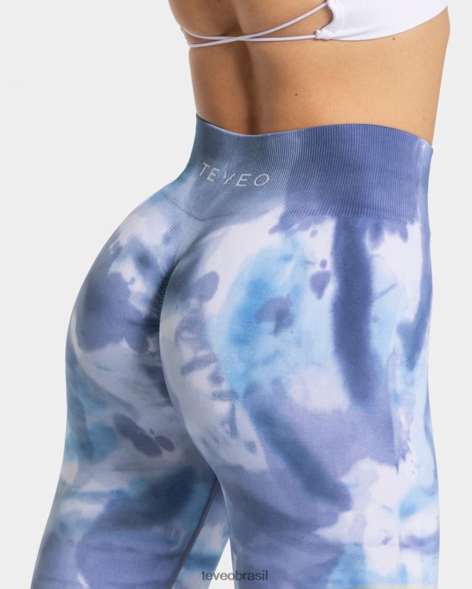 roupas mulheres TEVEO FJ4TZV58 legging tie-dye oceano