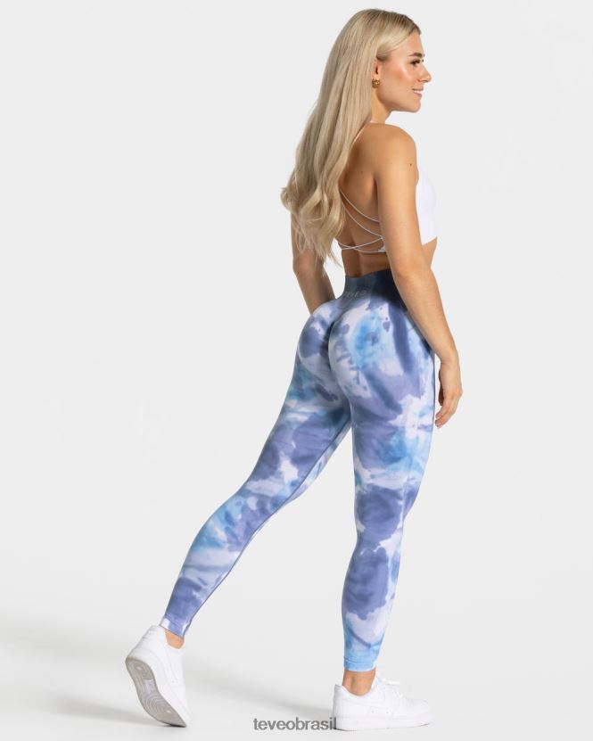 roupas mulheres TEVEO FJ4TZV58 legging tie-dye oceano