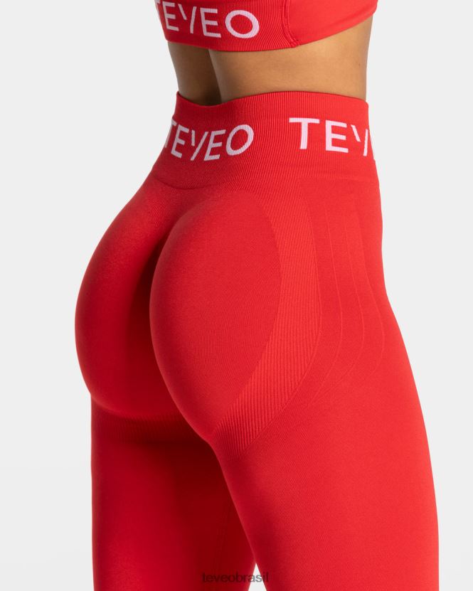 roupas mulheres TEVEO FJ4TZV60 leggings scrunch exclusivas vermelho