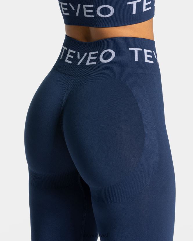 roupas mulheres TEVEO FJ4TZV64 leggings scrunch exclusivas azul escuro