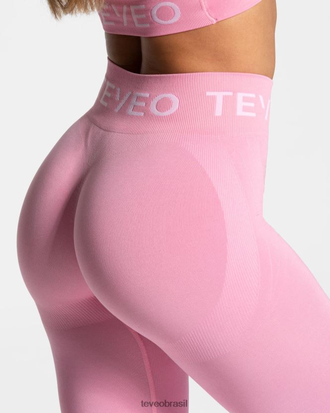 roupas mulheres TEVEO FJ4TZV66 leggings scrunch exclusivas rosa