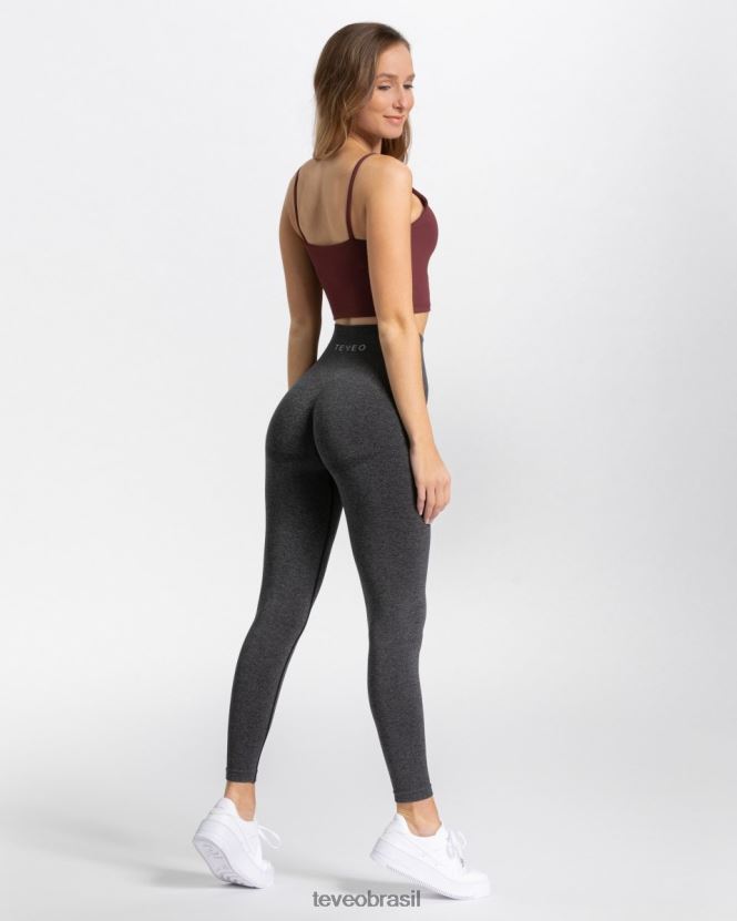 roupas mulheres TEVEO FJ4TZV75 leggings elegantes cinza escuro