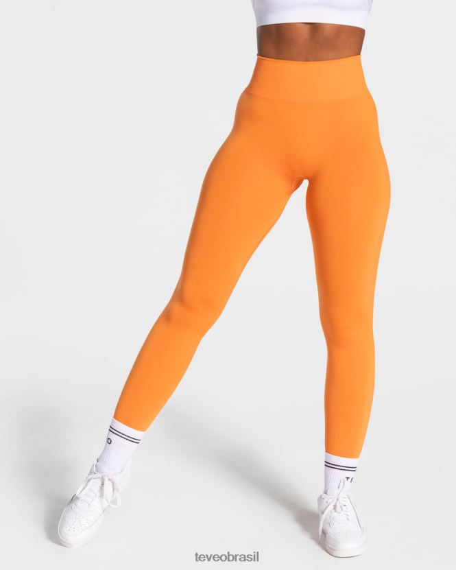 roupas mulheres TEVEO FJ4TZV78 leggings elegantes laranja