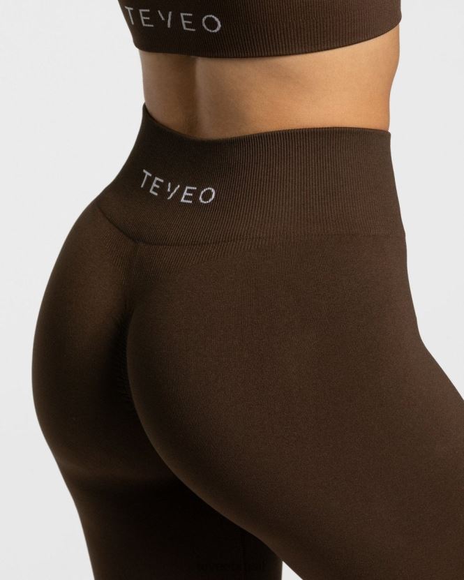 roupas mulheres TEVEO FJ4TZV86 legging atemporal marrom escuro