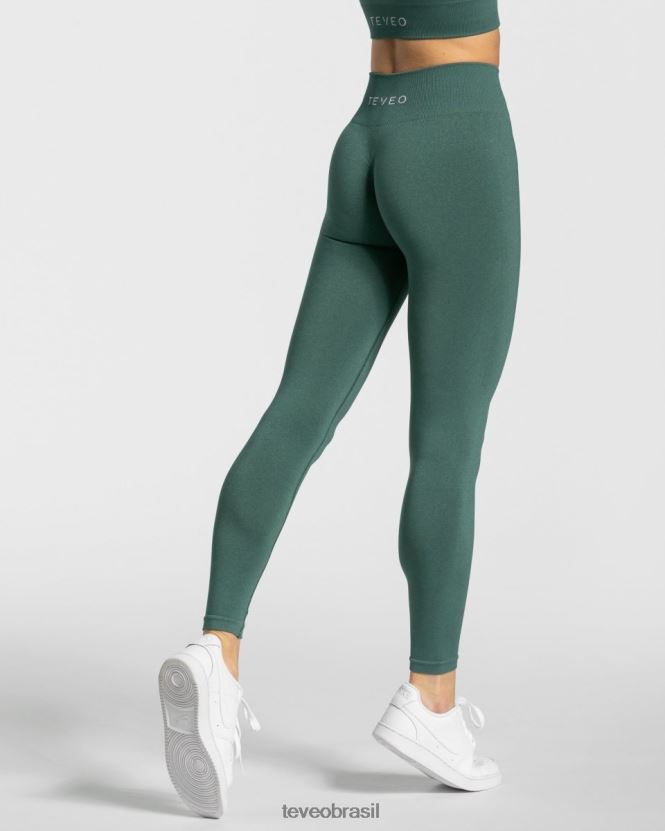 roupas mulheres TEVEO FJ4TZV88 legging atemporal verde escuro