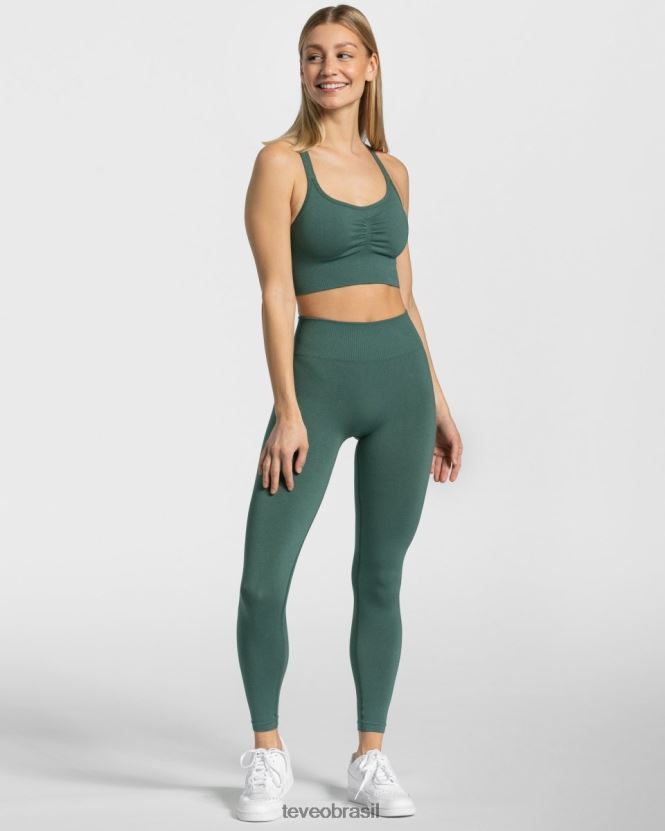 roupas mulheres TEVEO FJ4TZV88 legging atemporal verde escuro