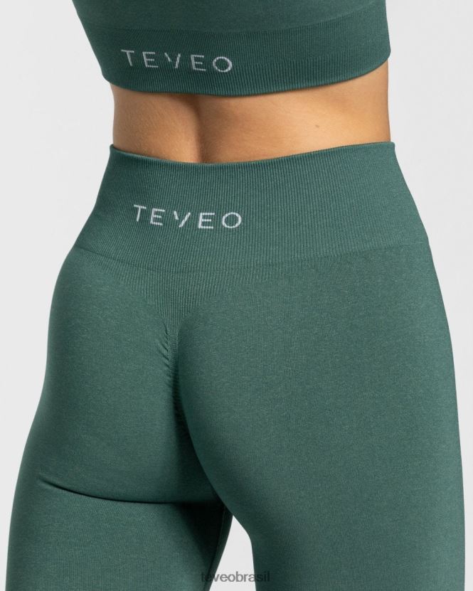 roupas mulheres TEVEO FJ4TZV88 legging atemporal verde escuro